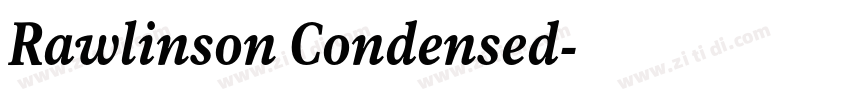 Rawlinson Condensed字体转换